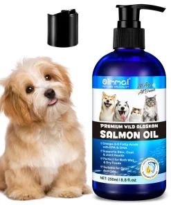 Alternative view of Premium Wild Alaskan Salmon Oil Omega-3-6 Fatty Acids with EPA DHA Supports Skin Coat Joint Health for All Ages Breeds Dogs Cats
