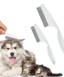 Pet Hair Shedding Comb Stainless Steel Flea Comb for Cat Dog Comfortable Pet Flea Hair Grooming Comb Dog Cat Fur Removal Brush