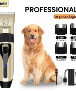 Dog Professional Hair Clipper Electrical Grooming Trimmer for Pets USB Rechargeable Cat Shaver Animals Haircut Machine