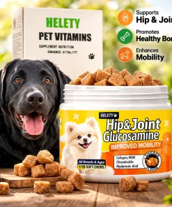 Dog Hip and Joint Supplement with Glucosamine, Chondroitin, Omega 3, MSM, and Green Lipped Mussel, 90chews Flavored Chews for Sm