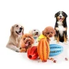 Dog Teeth Cleaning Toy, Interactive Food Dispensing Ball for Puppy Chewing Durable Rubber Treat Ball for Small Medium Large Dogs