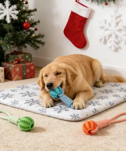 Durable Braided Rope Pet Chew Toy Ball - Dental Cleaning & Treat Dispenser, Fetch & Tug Play for Small/Medium Dogs