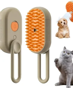 Cat Dog Pet Spray Massage Brush One Button Steam Spray Folding Rotatable Floating Hair Bath Hair Removal Brush Comb