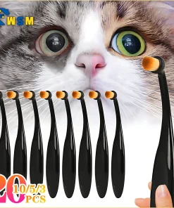 Pet Tear Stain Removal Brush Eye Cleaning Tear Stain Powder Brush Eye Poo Brush Makeup Brush Eye Cleaning Tool for Dog and Cat